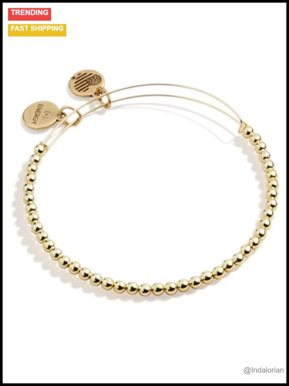 Dot Beaded Expandable Bangle Bracelet Nickel-Free Minimalist